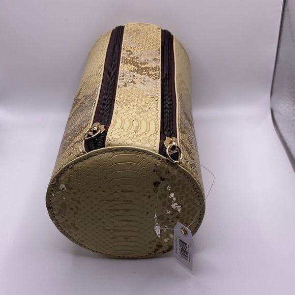 NWT Simply Southern Small Round Snakeskin Cosmetic Bag - Picture 3 of 6